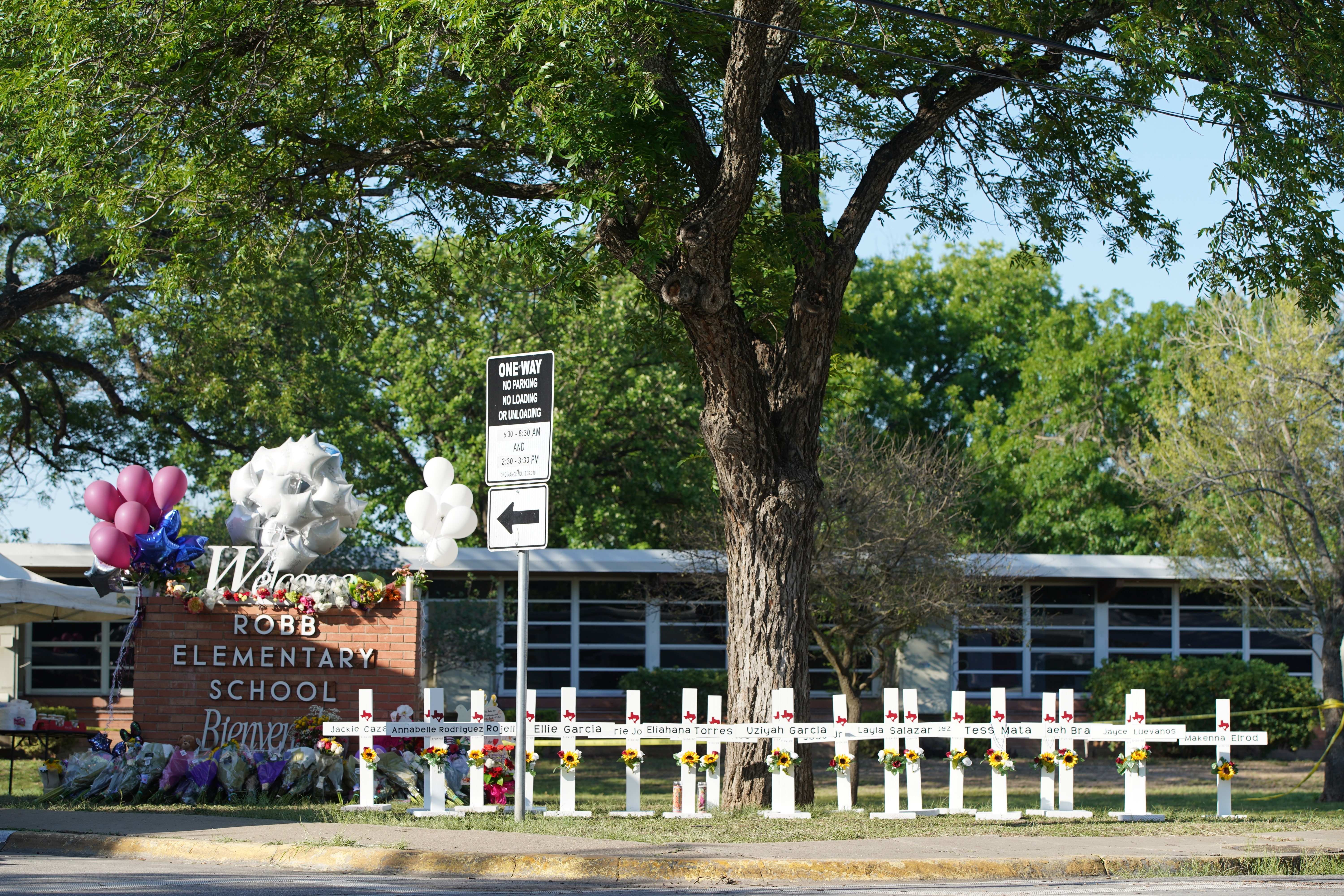 Robb Elementary School shooting memorial in Uvalde, Texas