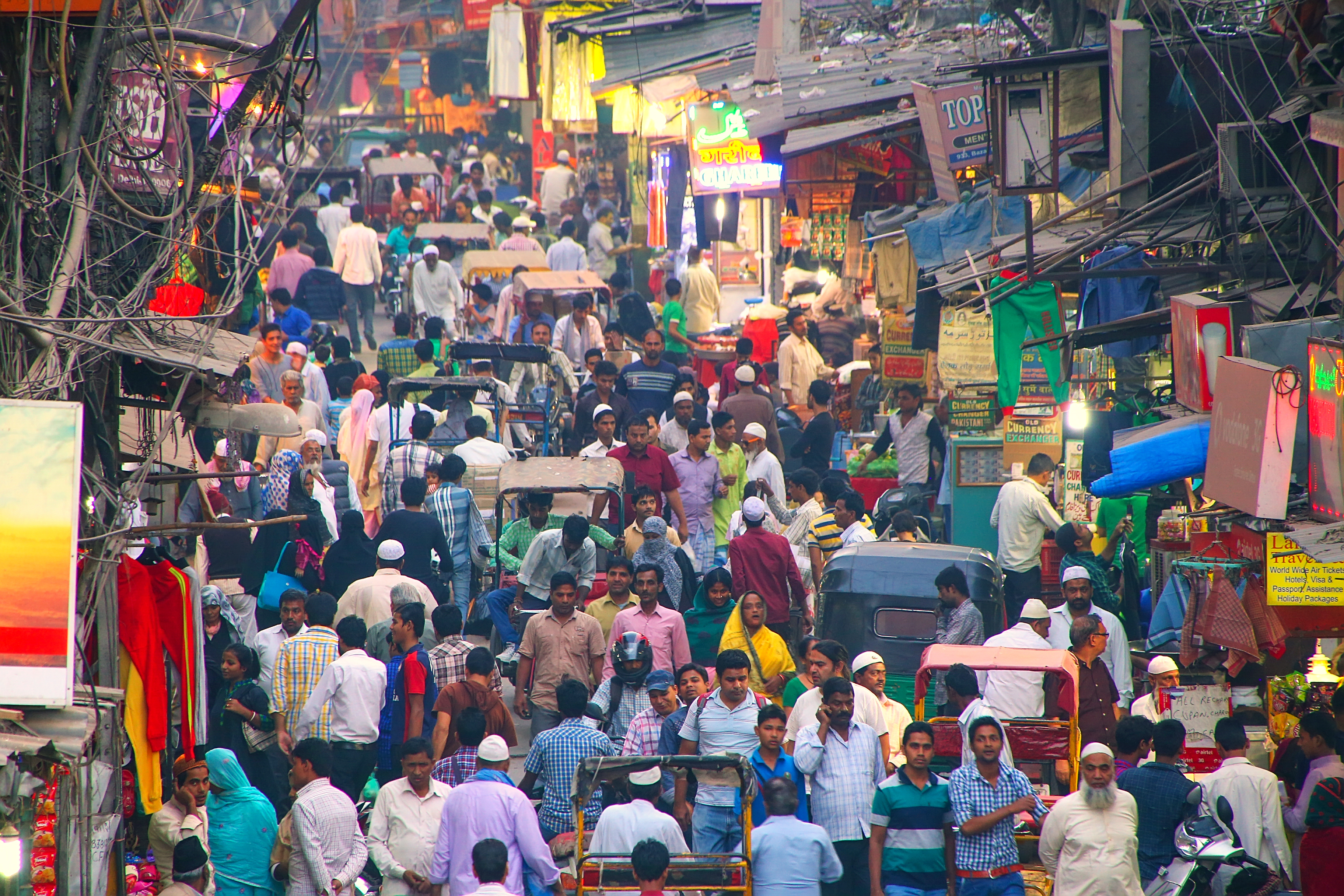 Chawri Bazaar in New Delhi, India