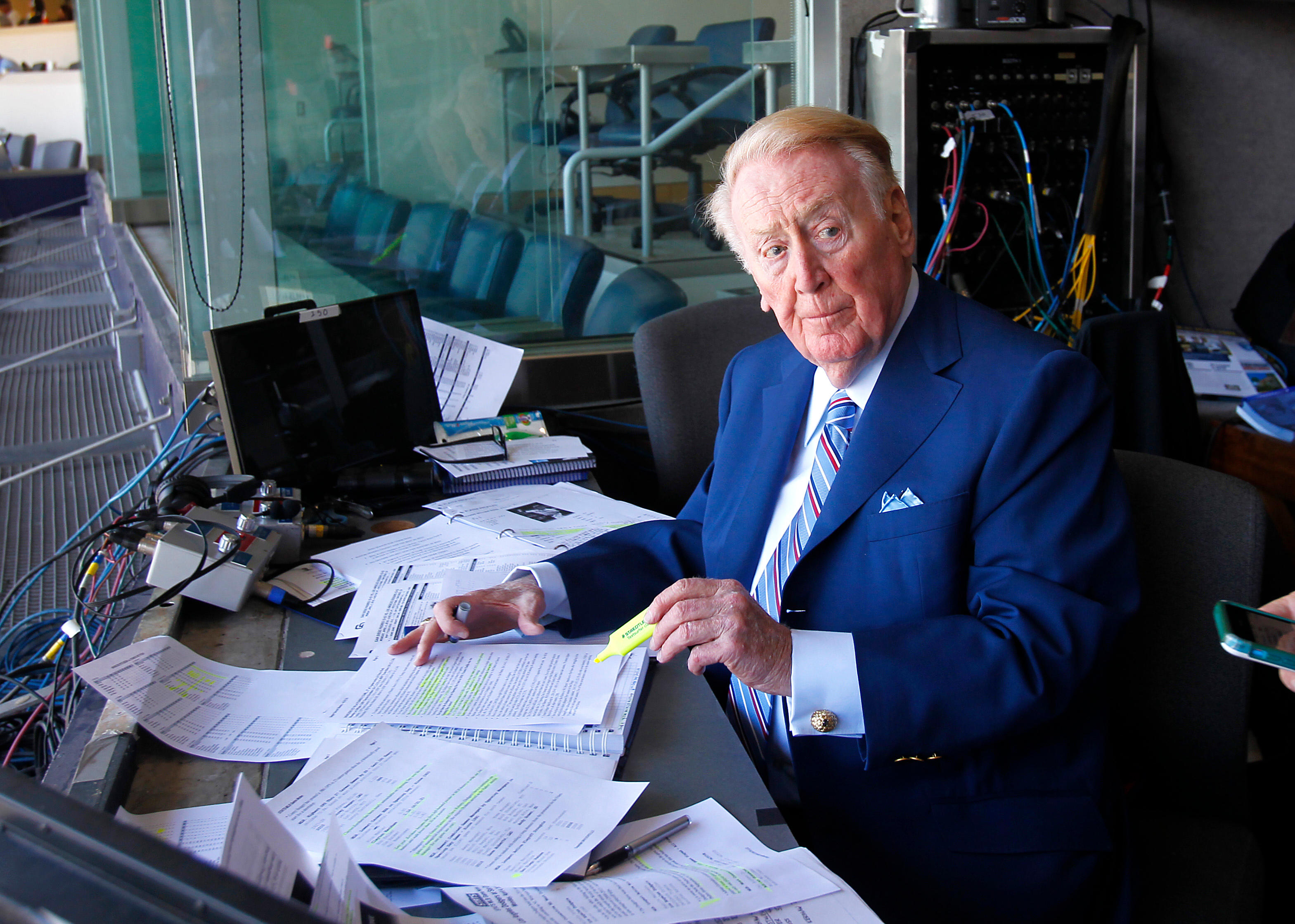 American broadcaster Vin Scully