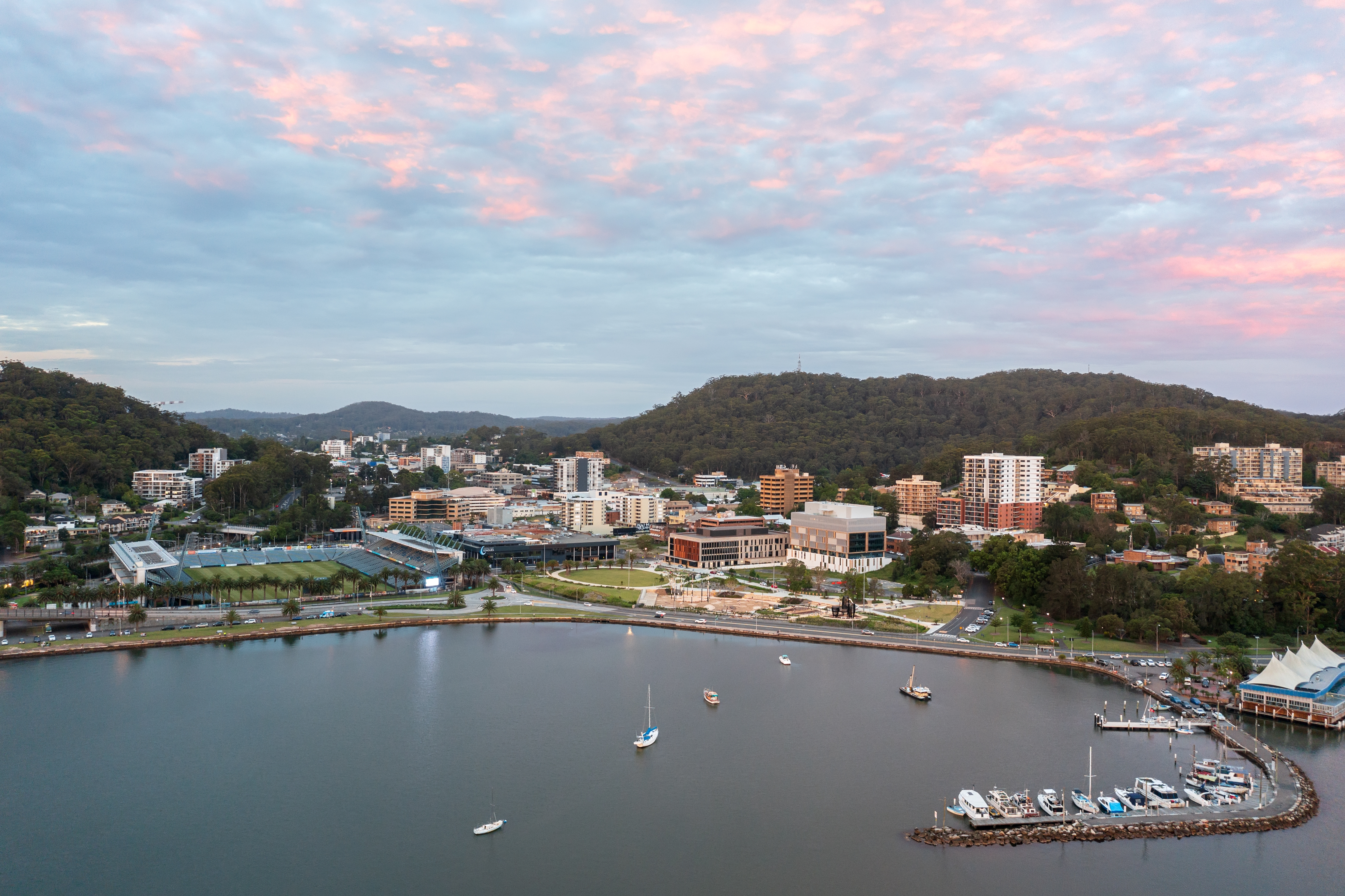 Skyline of Gosford, New South Wales, Australia