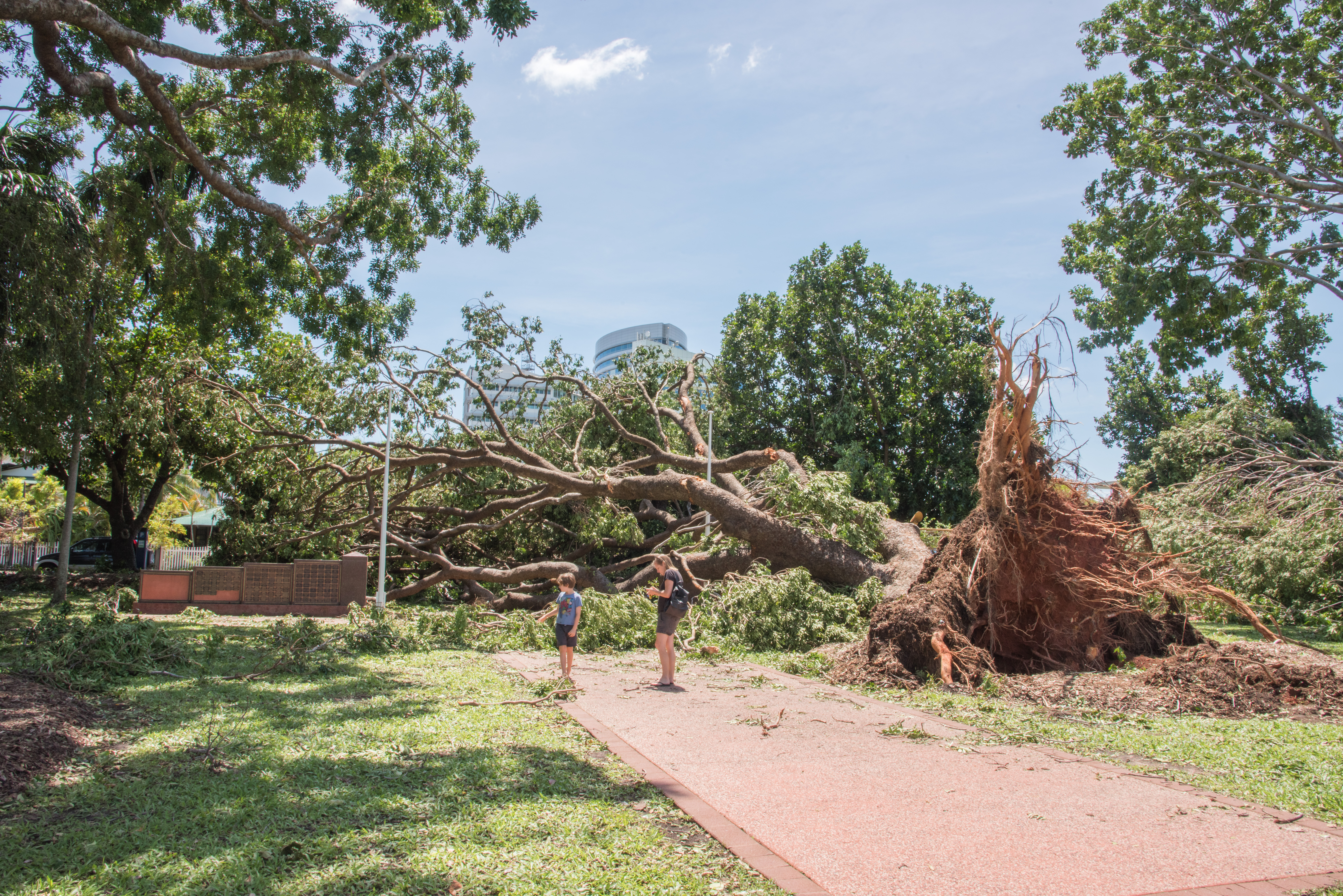 Cyclone storm damage in Darwin, Australia