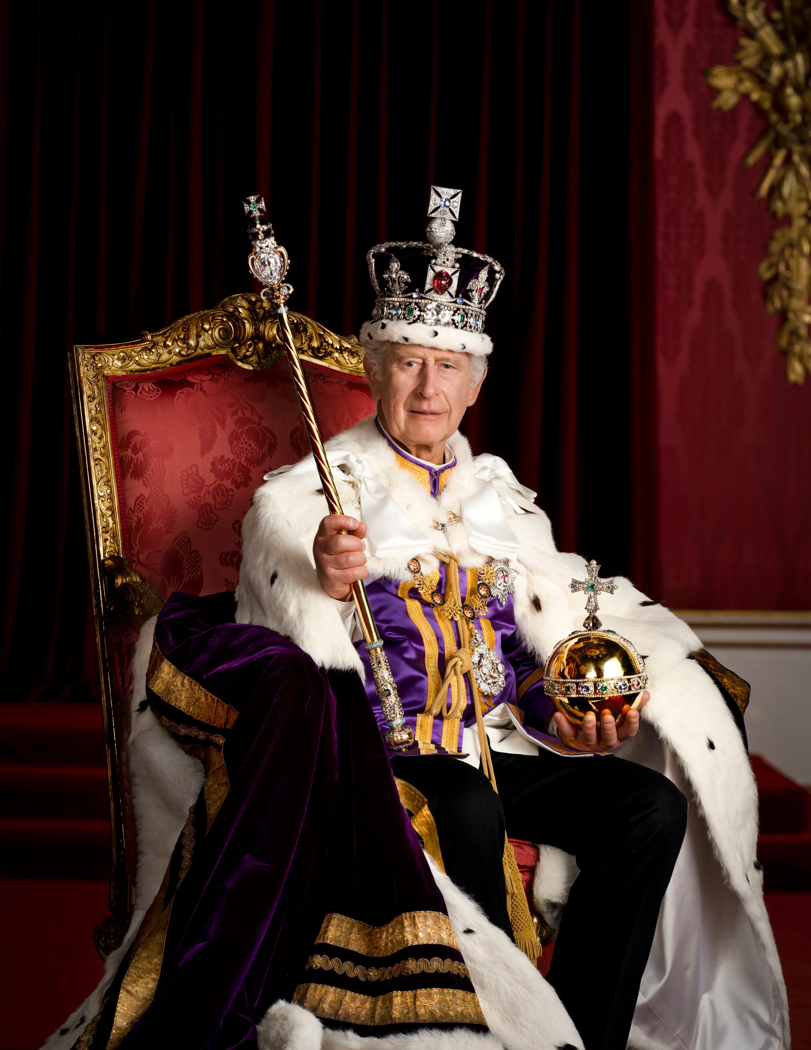 King Charles III at his coronation