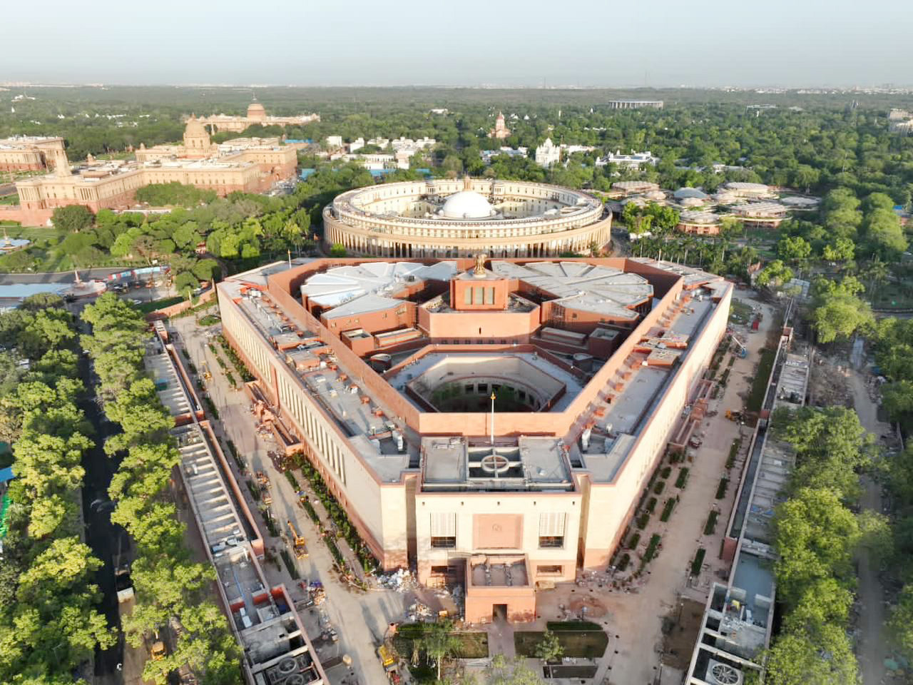 Parliament building in New Delhi, India