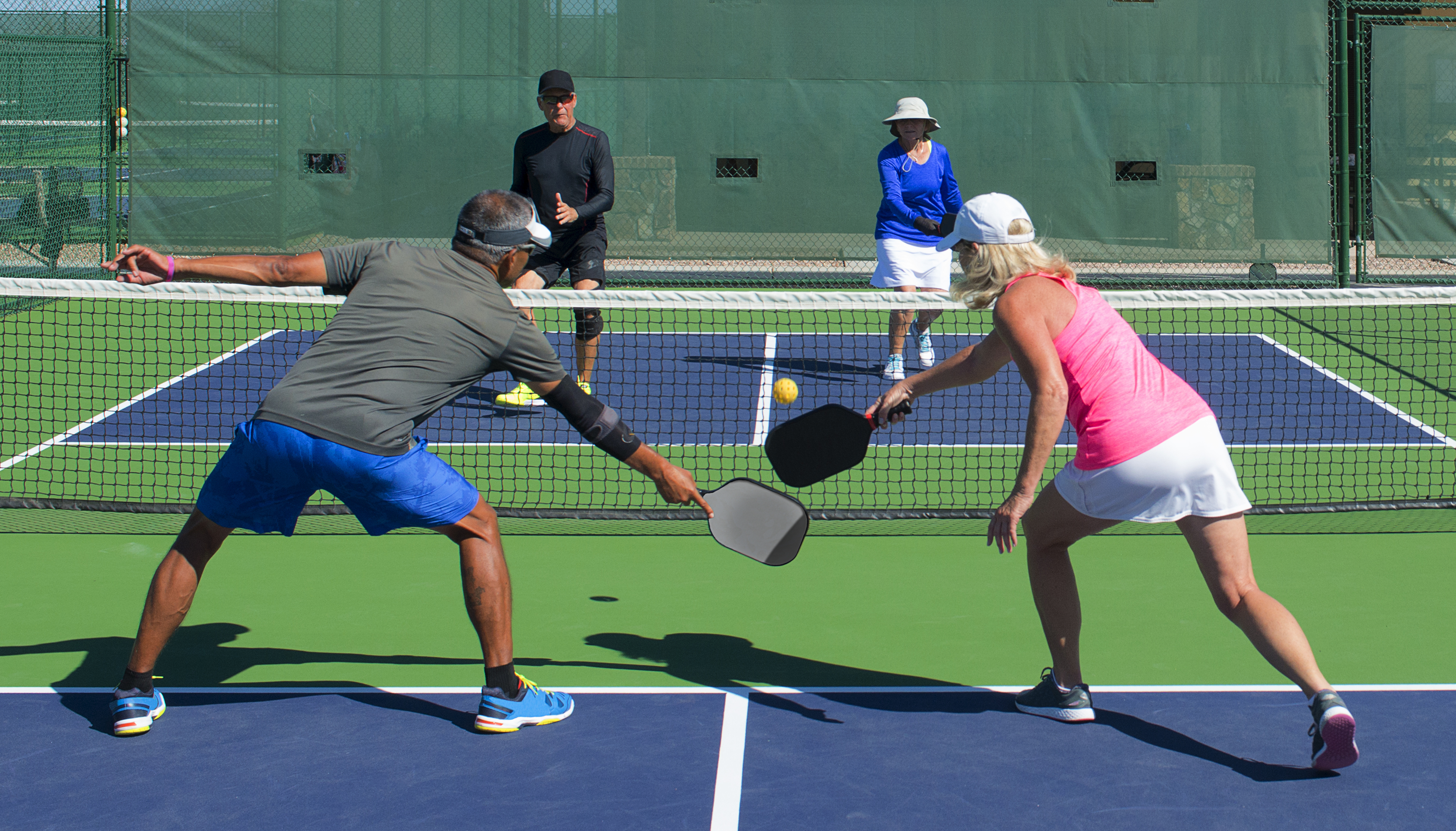 Pickleball doubles match