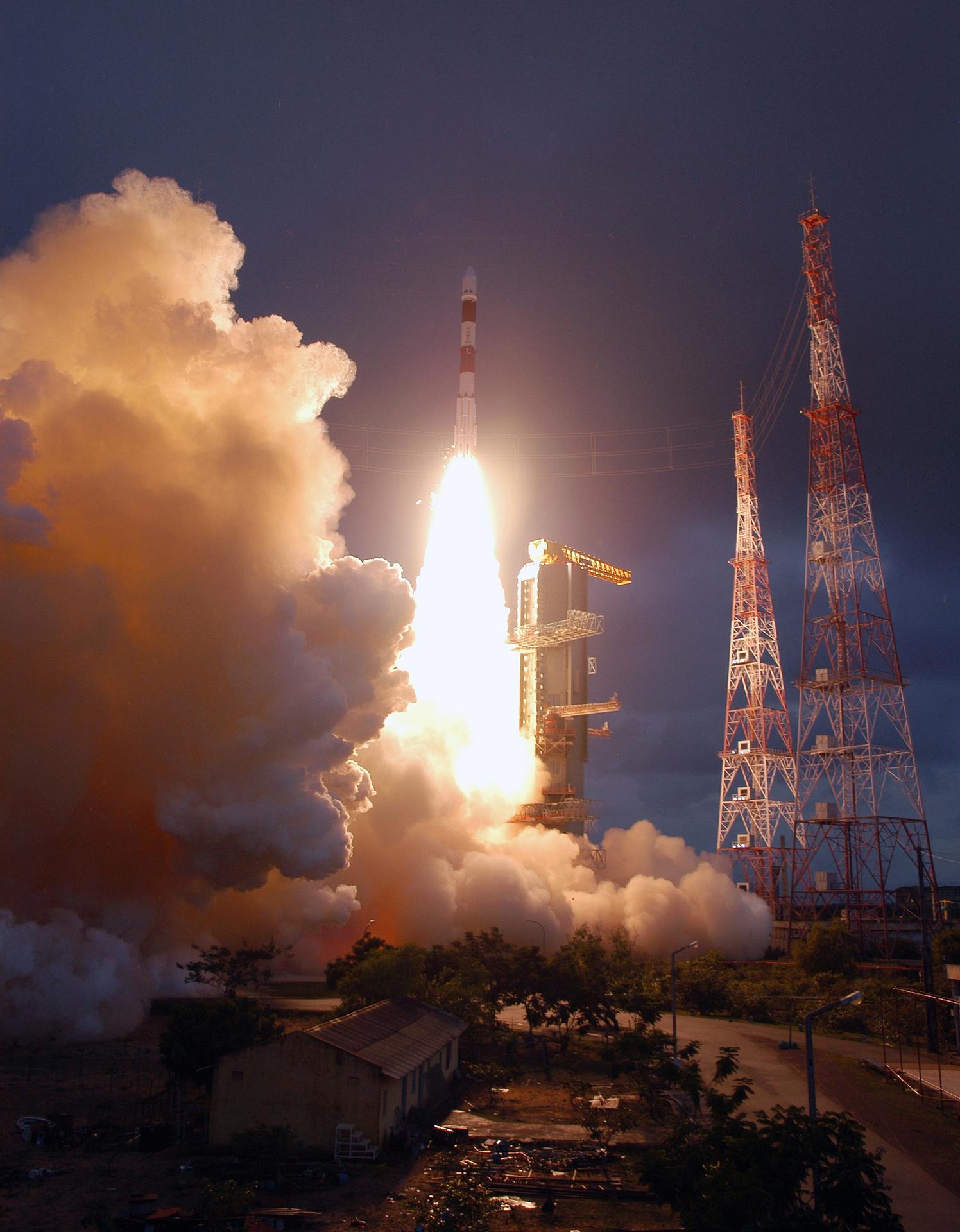 PSLV rocket launch in India