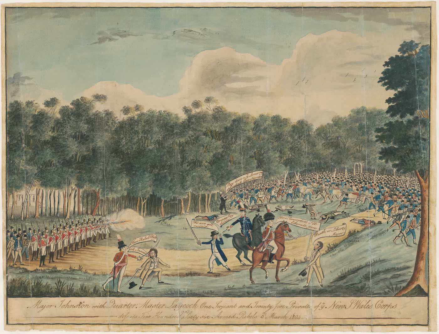 1804 Castle Hill Rising in New South Wales, Australia