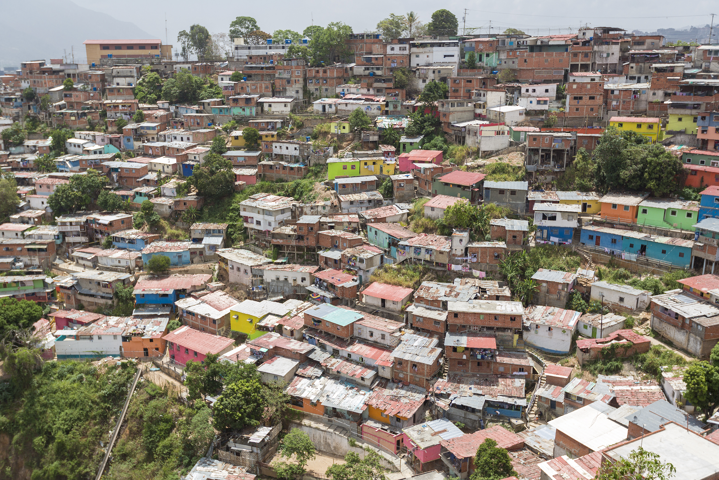 Poor urban housing in Caracas, Venezuela