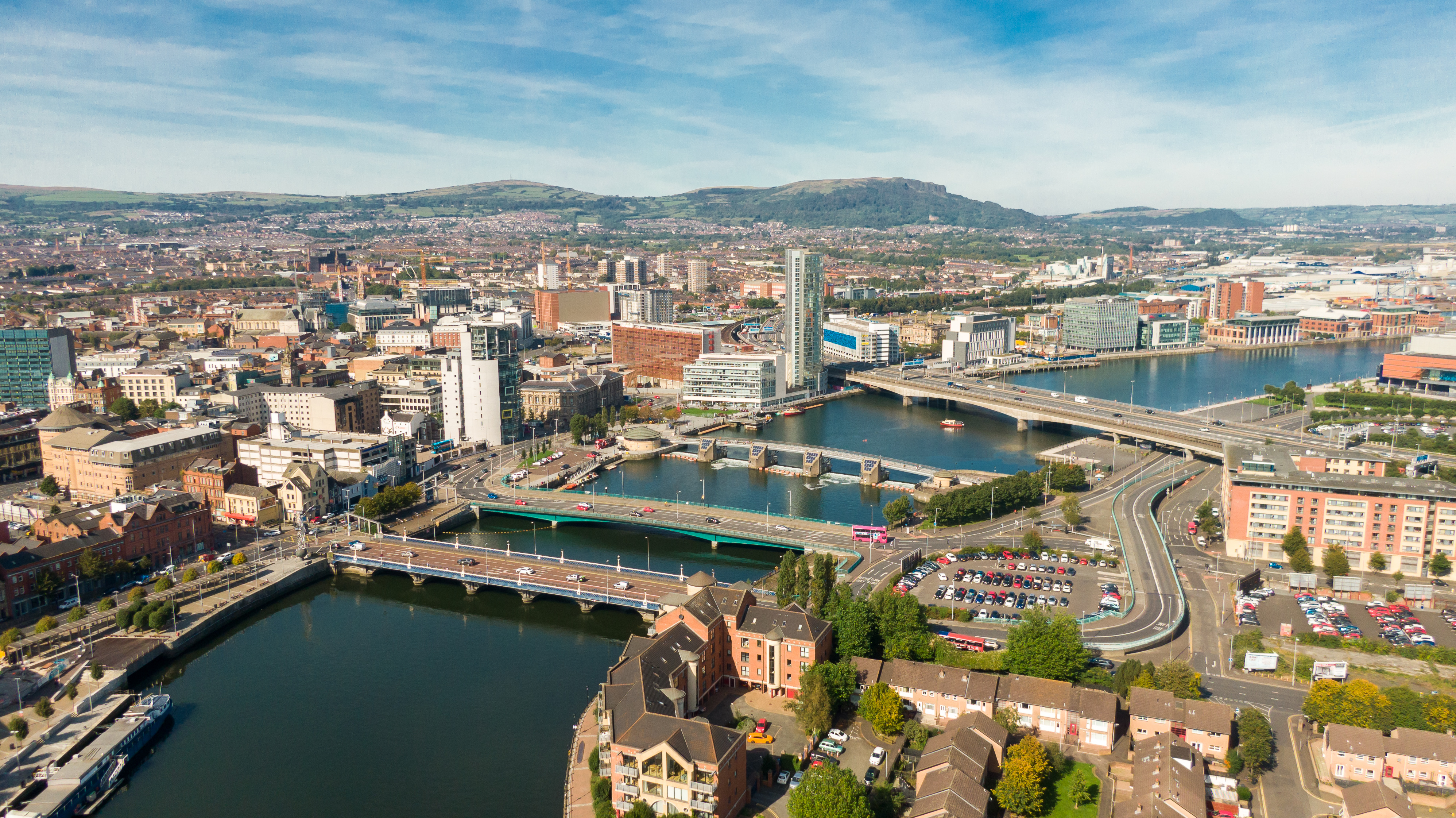 Aerial view of Belfast, Northern Ireland