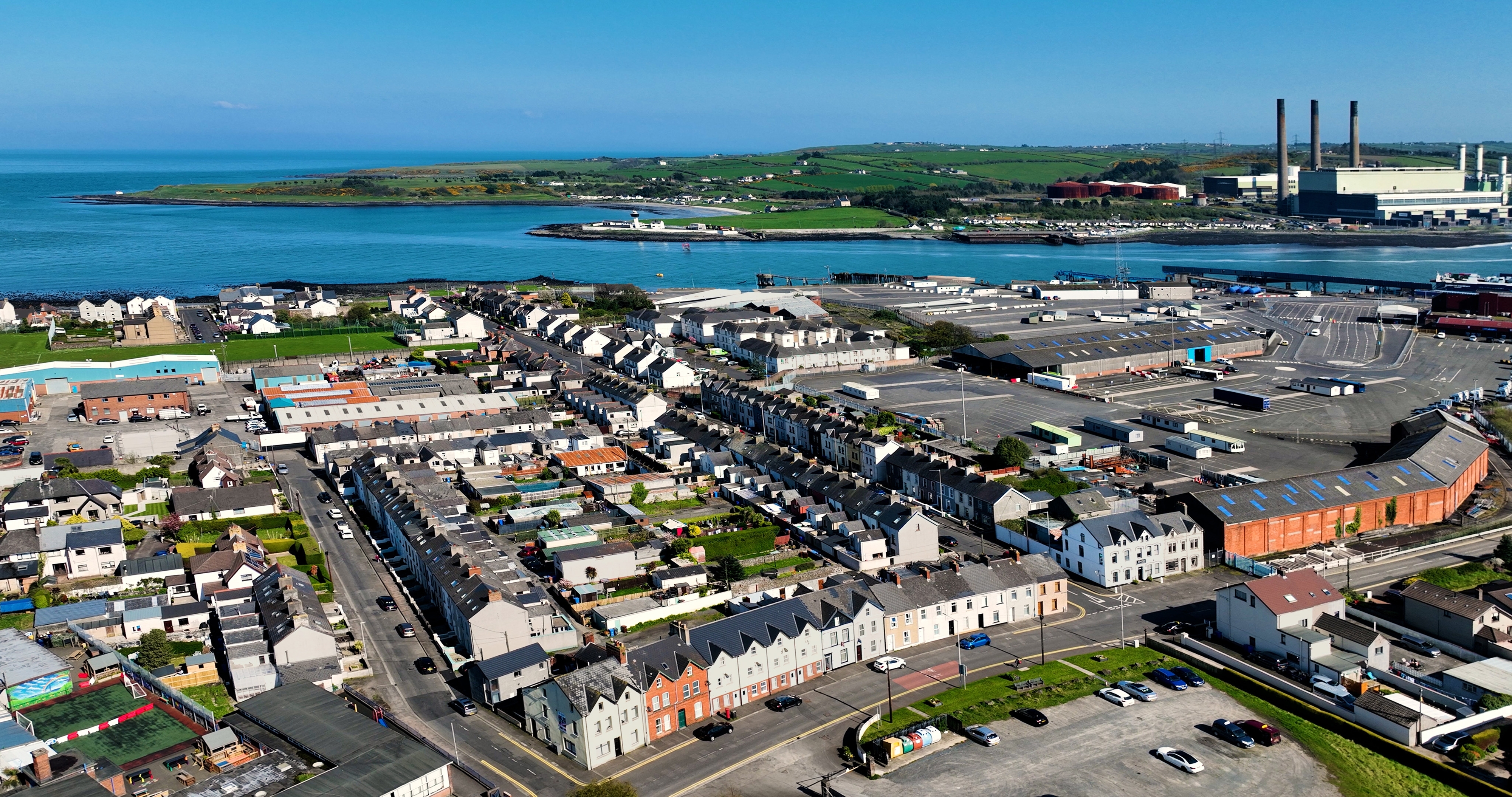 The town of Larne in Mid and East Antrim, Northern Ireland