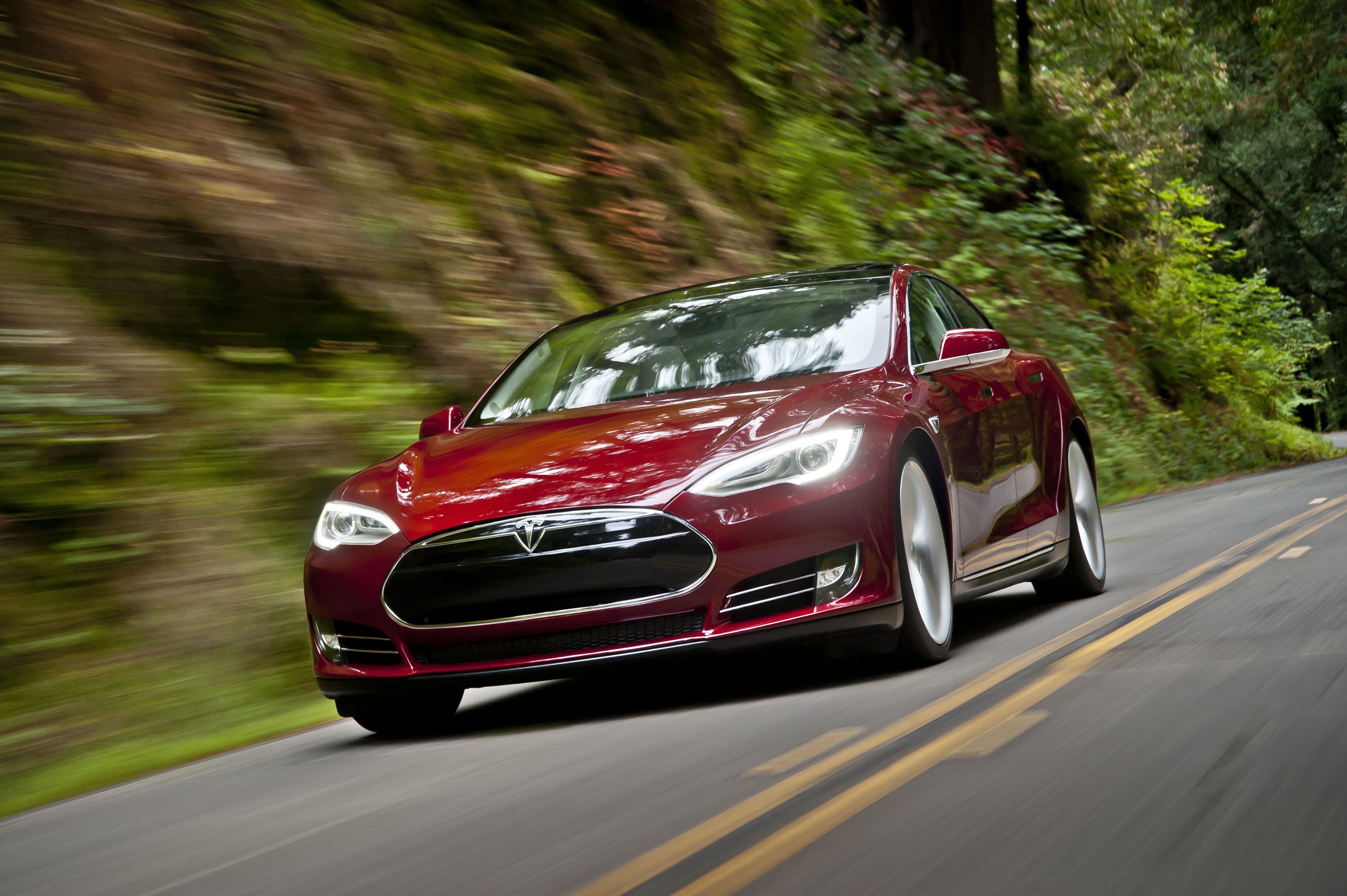 The Tesla Model S electric car