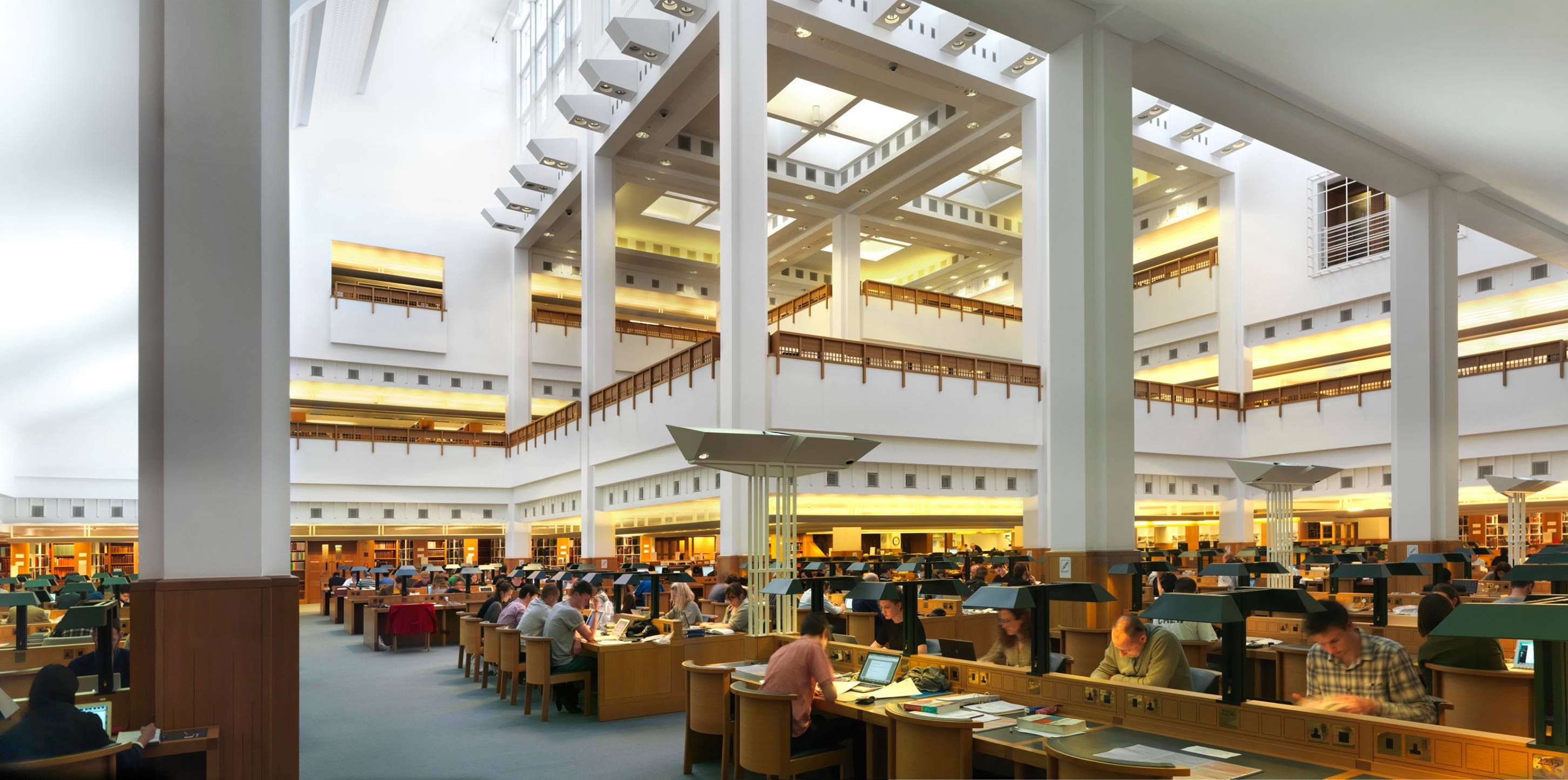 Reading room in the British Library