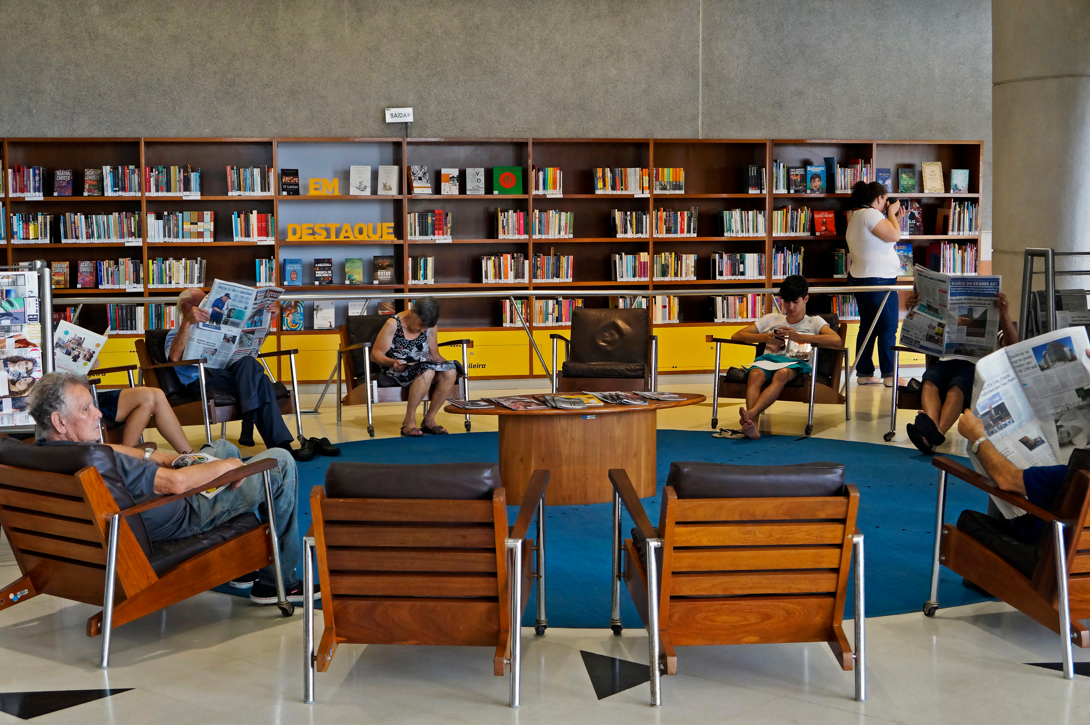 Public library reading lounge