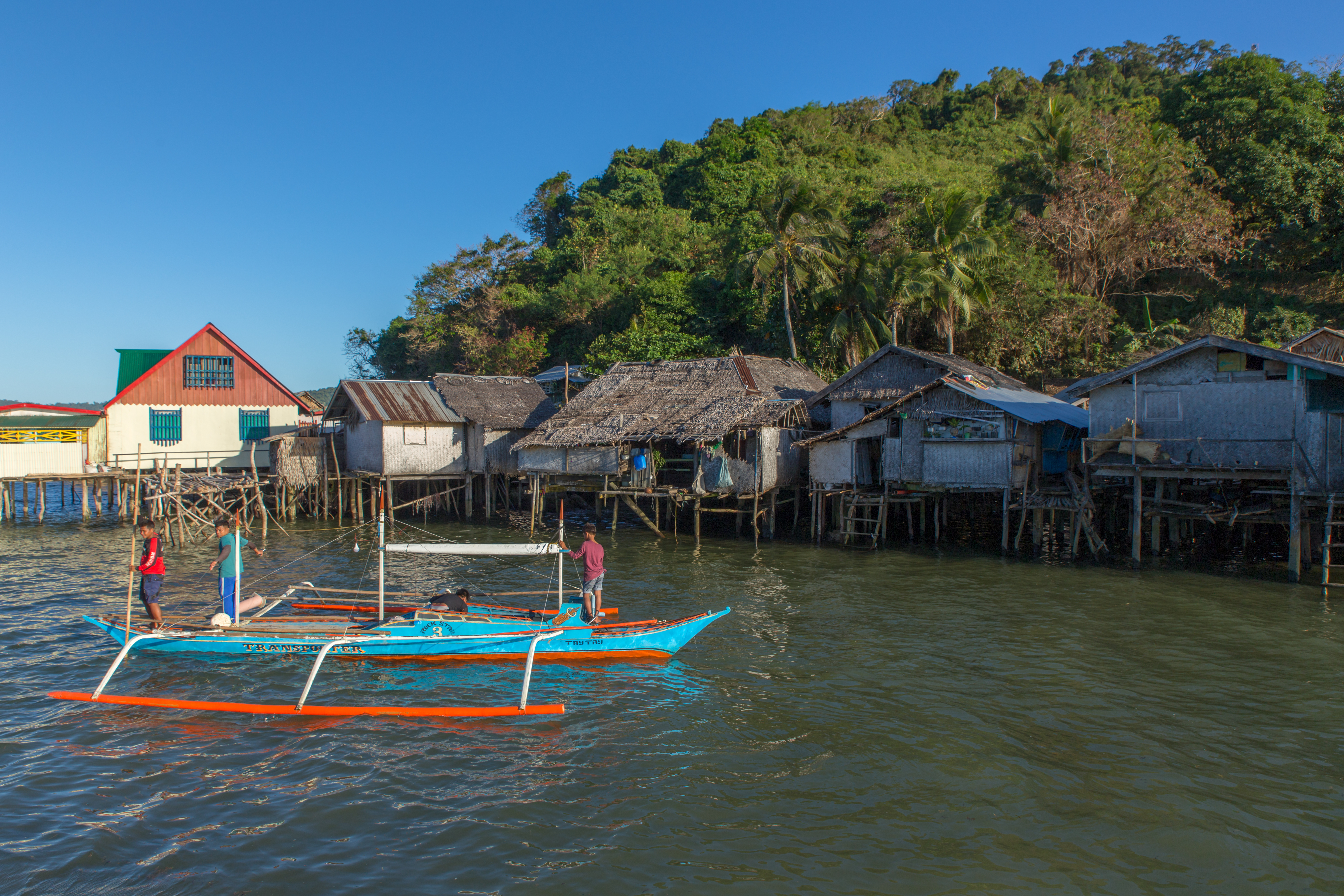 A fishing village in the Philippines