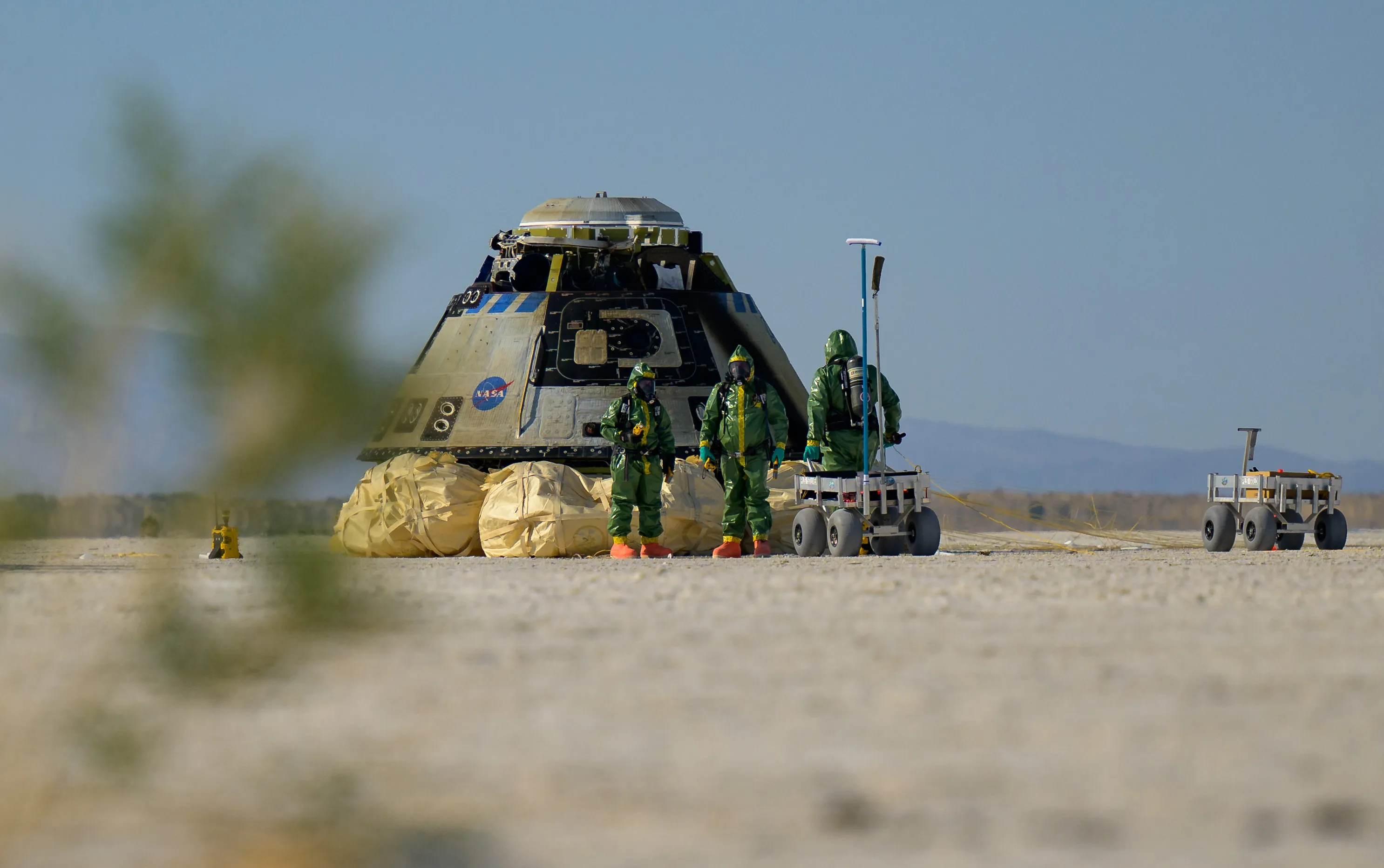 Reusable Starliner capsule after landing