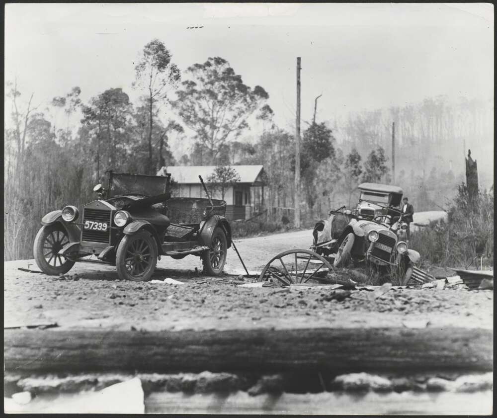 Damage from the Black Friday bushfires of 1939